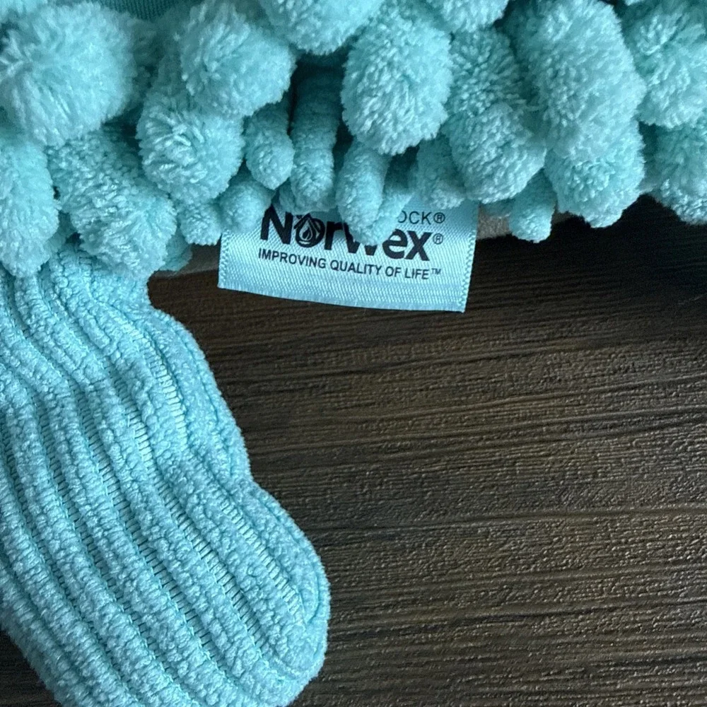 Norwex Kids Pet To Dry Hand Towel Sea Turtle Chenille Microfiber BacLock EXC